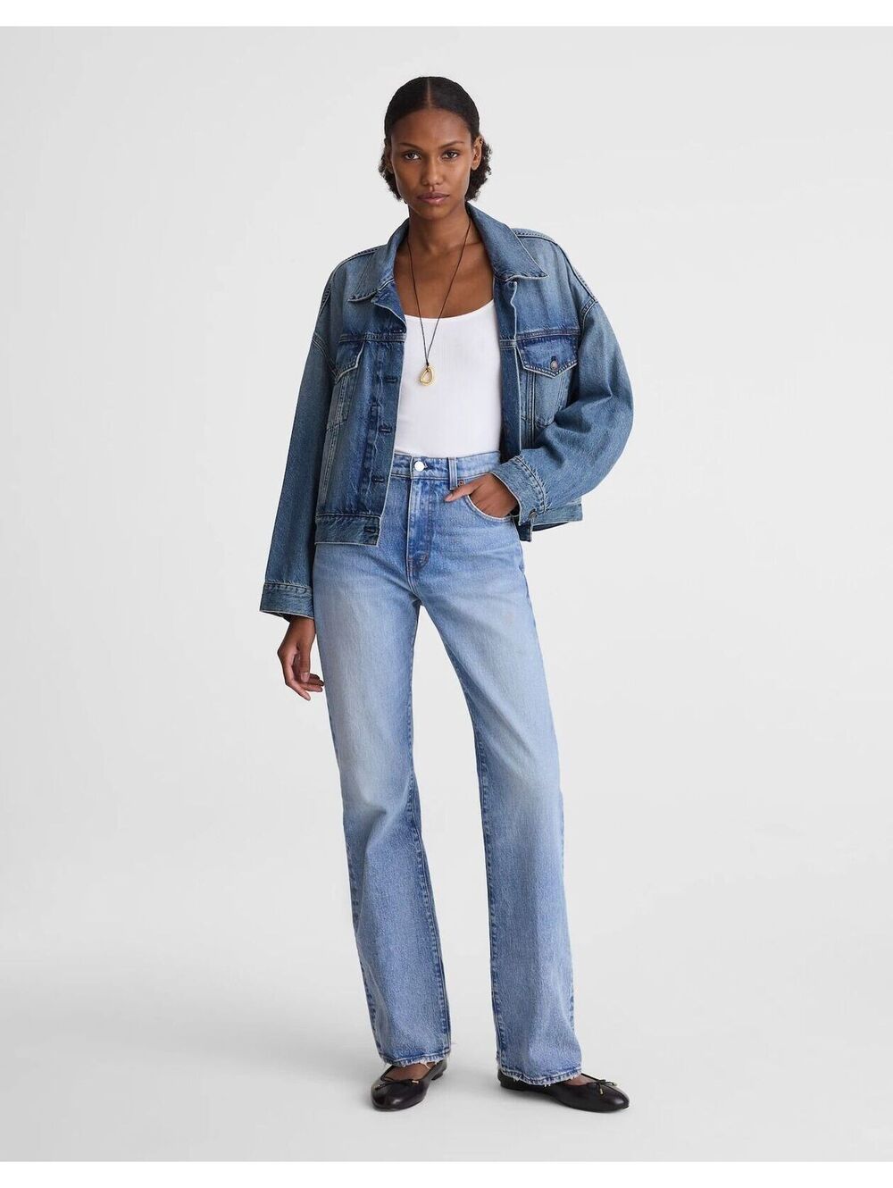 NWT Madewell The Petite Relaxed Bootcut Jean - Size 27 Petite - MSRP $148